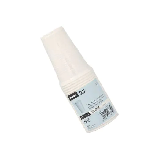 Plastikbecher (PP), 0,2 l weiss - Bild 3