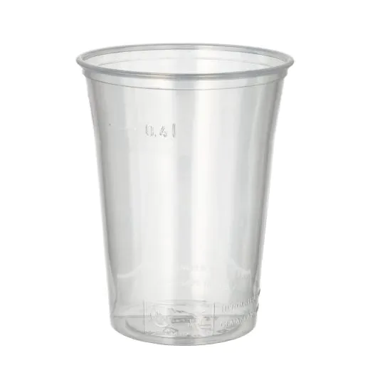 Plastikbecher (PS) 0,4 l Ø 9,5 cm · 12 cm klar mit Schaumrand - Bild 1