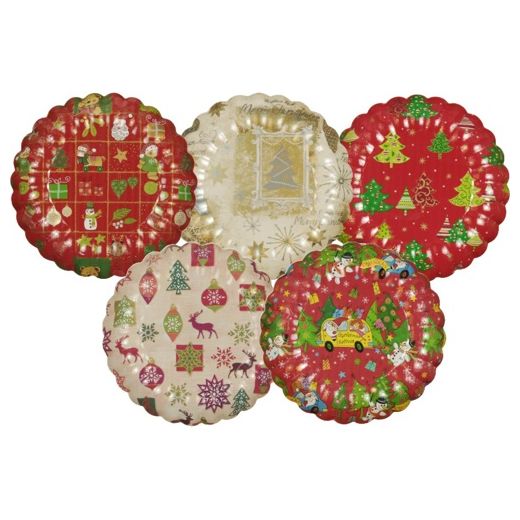 Weihnachts-Präsentierschalen aus Pappe Ø 23 cm 1
