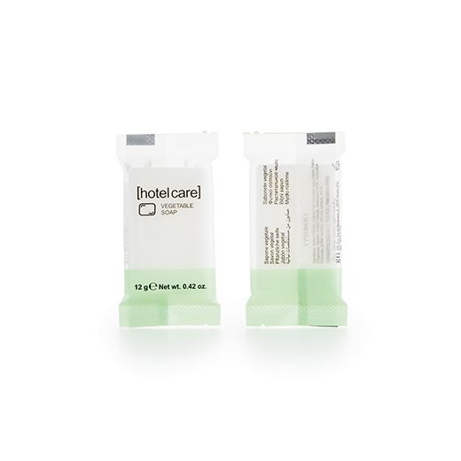 Rechteckige Seife "Hotel Care" 8 mm x 52 mm x 33 mm weiss im Flow Pack - Bild 1