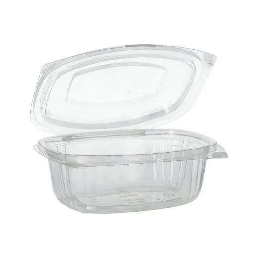 Salatschalen To Go mit Klappdeckeln, PLA "pure" 500 ml 6,4 x 16,1 x 13,2 cm glasklar - Bild 1