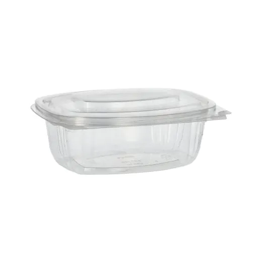 Salatschalen To Go mit Klappdeckeln, PLA "pure" 500 ml 6,4 x 16,1 x 13,2 cm glasklar - Bild 3