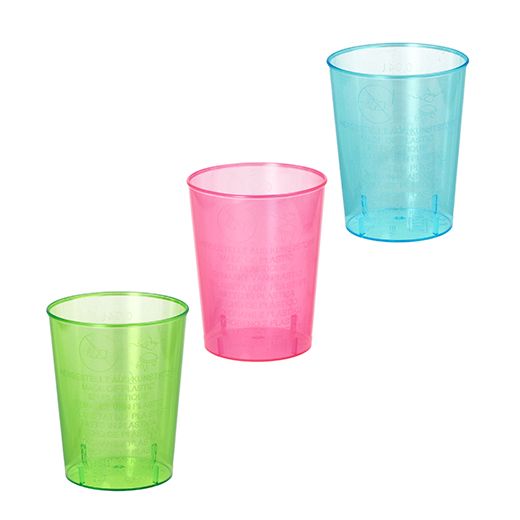 Schnapsbecher, PS 4 cl Ø 4,2 cm · 5,2 cm farbig sortiert - Bild 1