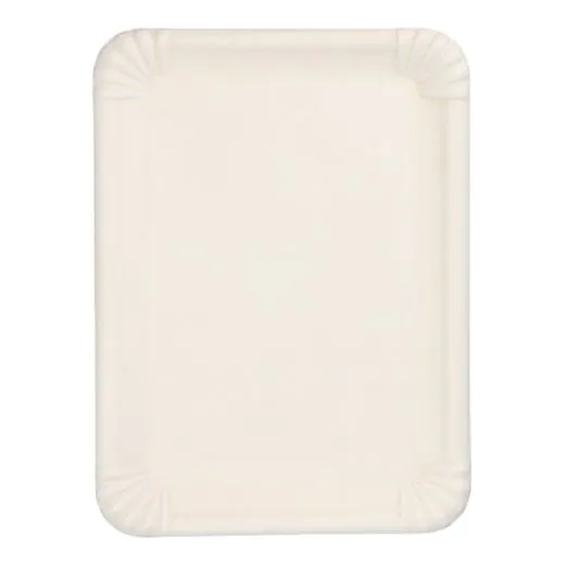 Servierplatten aus Zuckerrohr eckig "pure" 26 x 35 cm weiss - Bild 1 Servierplatten aus Zuckerrohr eckig "pure" 26 x 35 cm weiss - Bild 1