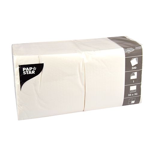 Servietten, weiss 1-lagig 1/4-Falz 33 x 33 cm 1