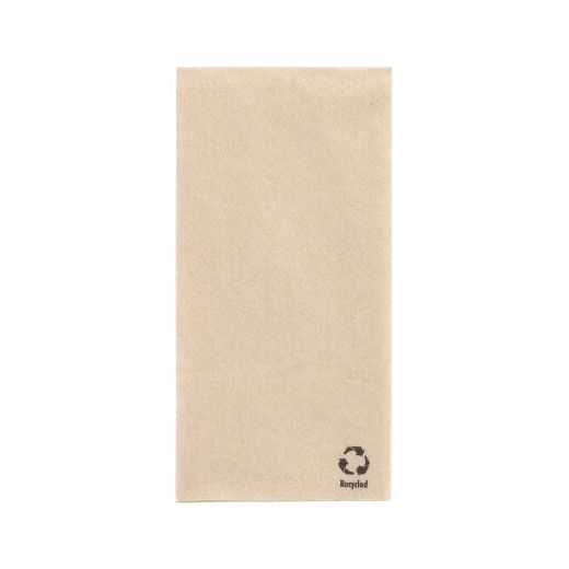Servietten, 1-lagig 1/8-Falz 33 x 33 cm natur aus recyceltem Papier - Bild 1