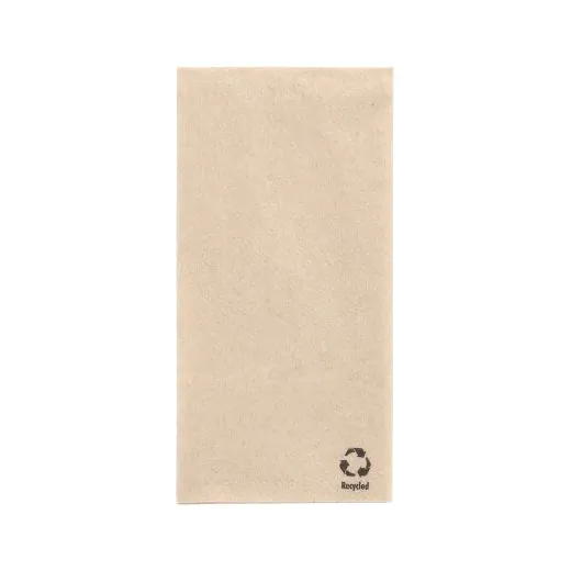 Servietten, 1-lagig 1/8-Falz 33 x 33 cm natur aus recyceltem Papier - Bild 1