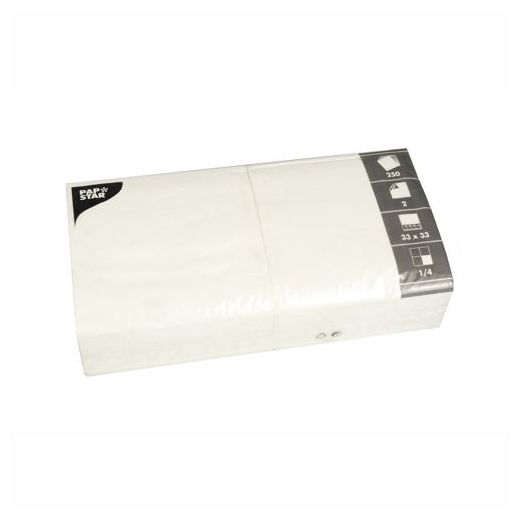Servietten, weiss 2-lagig 1/4-Falz 33 x 33 cm 1