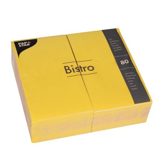 Servietten, gelb 2-lagig 1/6-Falz 40 x 32 cm 1