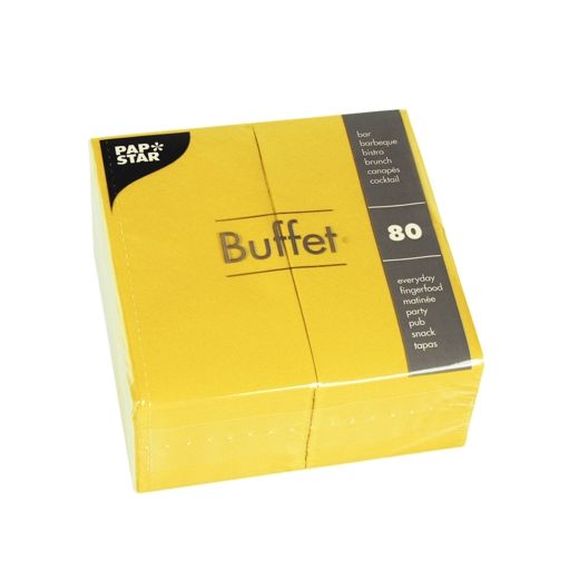 Servietten, gelb 2-lagig 1/8-Falz 33 x 33 cm 1