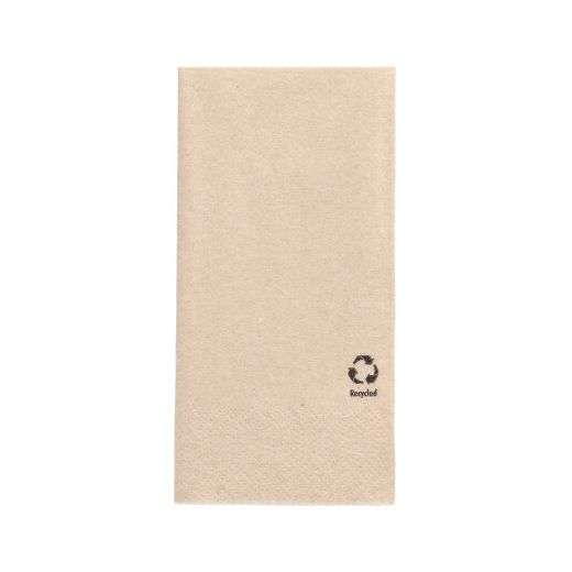 Servietten, 2-lagig 1/8-Falz 33 x 33 cm natur aus recyceltem Papier - Bild 1