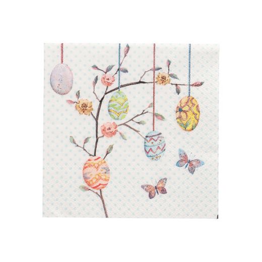 Servietten, 3-lagig 1/4-Falz 25 x 25 cm "Easter Branch" 1