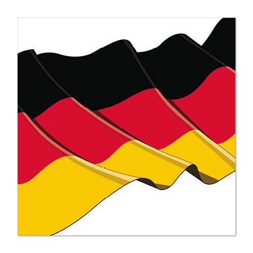 Servietten, 3-lagig, 1/4-Falz, 33 x 33 cm, Dekor "Germany" 1