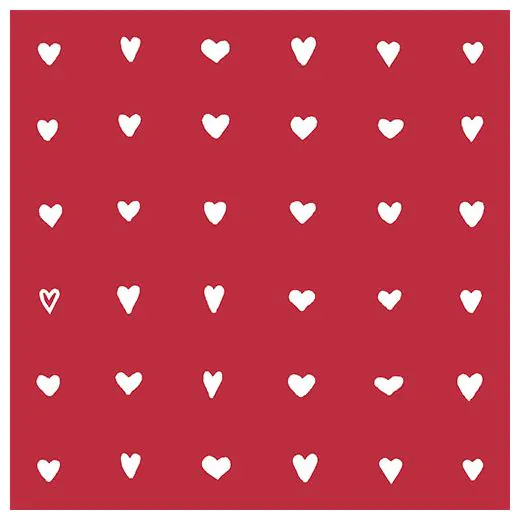 Servietten, 3-lagig 1/4-Falz 33 cm x 33 cm "Hearts" - Bild 1