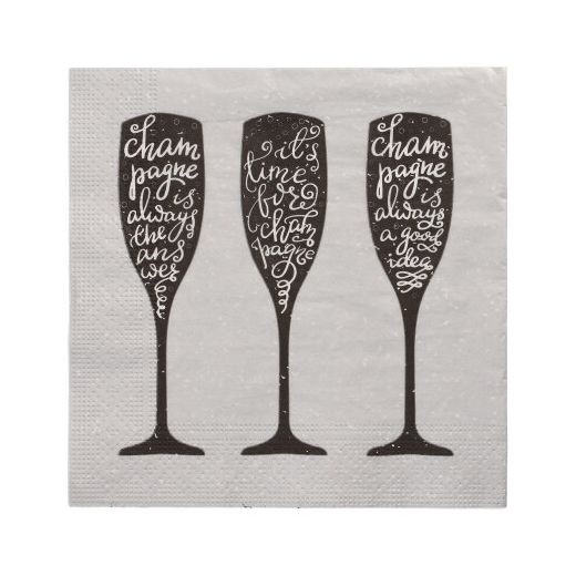 Servietten, 3-lagig 1/4-Falz 33 x 33 cm "Champagne" 1