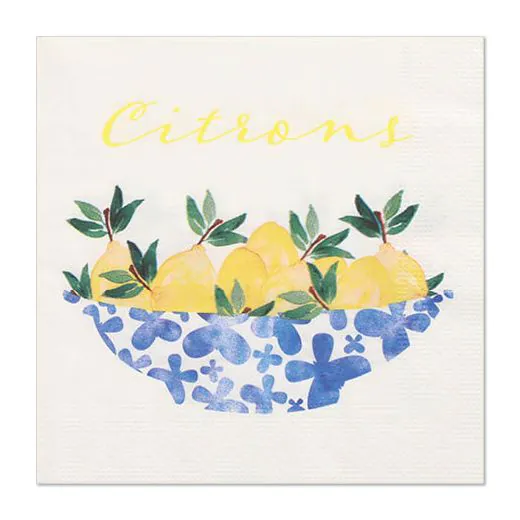 Servietten, 3-lagig 1/4-Falz 33 x 33 cm "Citrons" - Bild 1 Servietten, 3-lagig 1/4-Falz 33 x 33 cm "Citrons" - Bild 1