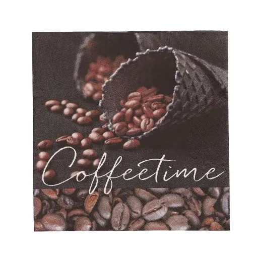 Servietten, 3-lagig 1/4-Falz 33 x 33 cm "Coffeetime" - Bild 1 Servietten, 3-lagig 1/4-Falz 33 x 33 cm "Coffeetime" - Bild 1