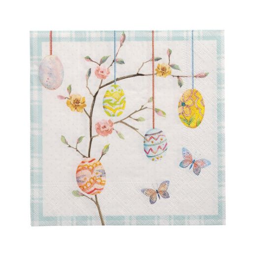 Servietten, 3-lagig 1/4-Falz 33 x 33 cm "Easter Branch" 1