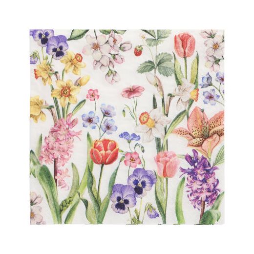 Servietten, 3-lagig 1/4-Falz 33 x 33 cm "Flower Meadow" 1