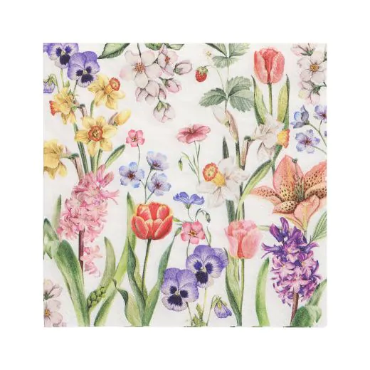 Servietten, 3-lagig 1/4-Falz 33 x 33 cm "Flower Meadow" - Bild 1 Servietten, 3-lagig 1/4-Falz 33 x 33 cm "Flower Meadow" - Bild 1