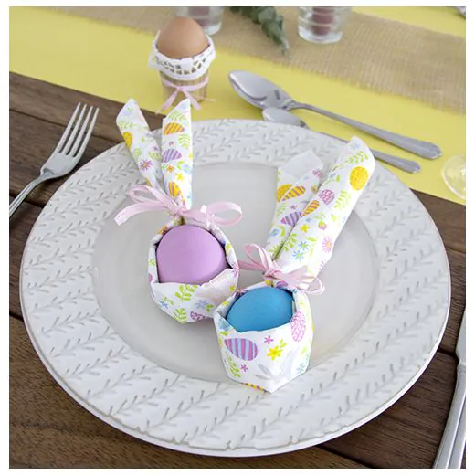 Servietten, 3-lagig 1/4-Falz 33 x 33 cm "Happy Easter" - Bild 2