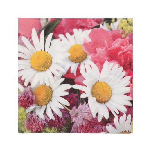 Servietten, 3-lagig 1/4-Falz 33 x 33 cm "Marguerite" 1