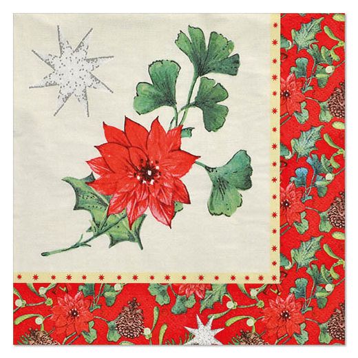 Servietten, 3-lagig 1/4-Falz 40 x 40 cm "Winterly" 1