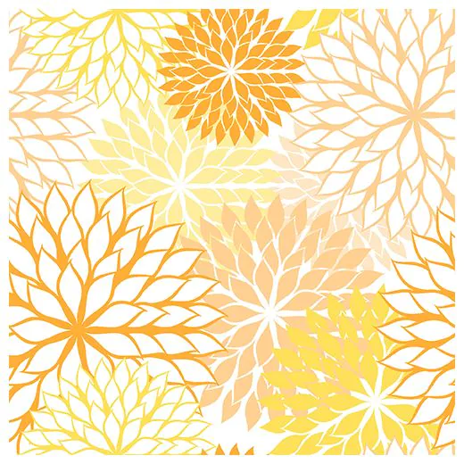 Servietten, 3-lagig 1/4-Falz 40 x 40 cm gelb "Floralies" - Bild 1