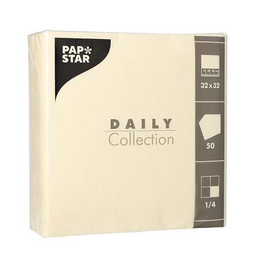 Servietten "DAILY Collection" 1/4-Falz 32 x 32 cm champagner 1