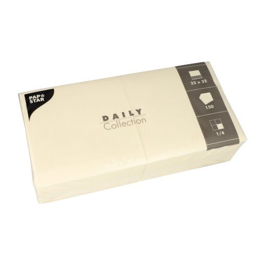 Servietten "DAILY Collection" 1/4-Falz 32 x 32 cm champagner - Bild 1