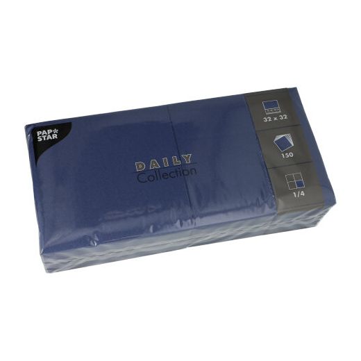 Servietten "DAILY Collection" 1/4-Falz 32 x 32 cm dunkelblau - Bild 1