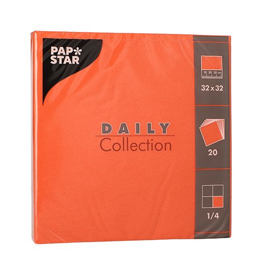 Servietten "DAILY Collection" 1/4-Falz 32 x 32 cm nektarine 1