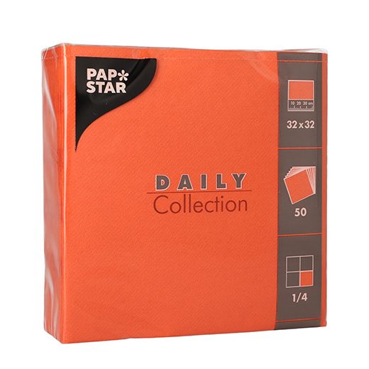 Servietten "DAILY Collection" 1/4-Falz 32 x 32 cm nektarine 1