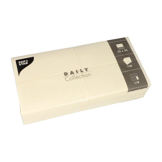 Servietten "DAILY Collection" 1/8-Falz 32 x 32 cm champagner - Bild 1