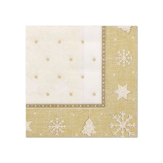 Servietten "ROYAL Collection" 1/4-Falz 25 x 25 cm gold "X-Mas" - Bild 1