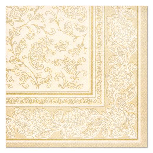Servietten, "ROYAL Collection" 1/4-Falz 40 x 40 cm champagner "Ornaments" 1