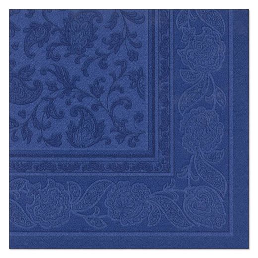Servietten, "ROYAL Collection" 1/4-Falz 40 x 40 cm dunkelblau "Ornaments" 1