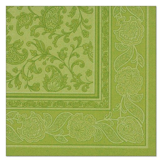 Servietten, "ROYAL Collection" 1/4-Falz 40 x 40 cm olivgrün "Ornaments" 1