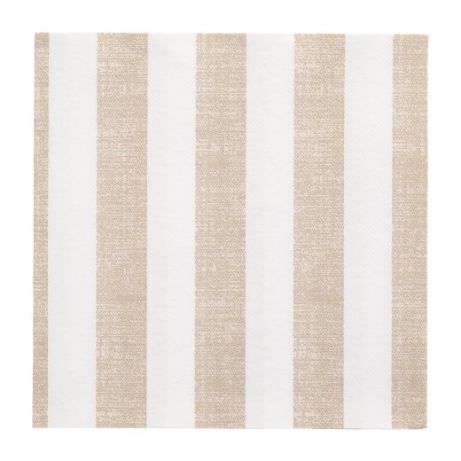 Servietten "ROYAL Collection" 1/4-Falz 40 cm x 40 cm sand "Lines" - Bild 1