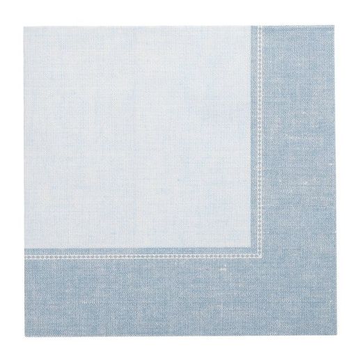 Servietten "ROYAL Collection" 1/4-Falz 40 x 40 cm arktikblau "Linum" - Bild 1