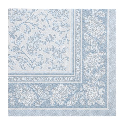 Servietten "ROYAL Collection" 1/4-Falz 40 x 40 cm arktikblau "Ornaments" - Bild 1