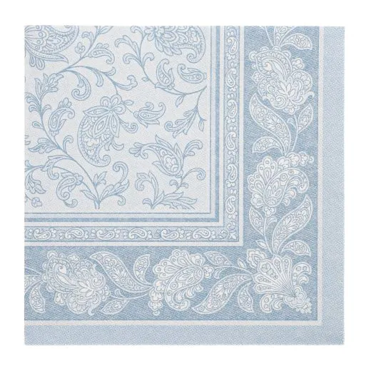 Servietten "ROYAL Collection" 1/4-Falz 40 x 40 cm arktikblau "Ornaments" - Bild 1