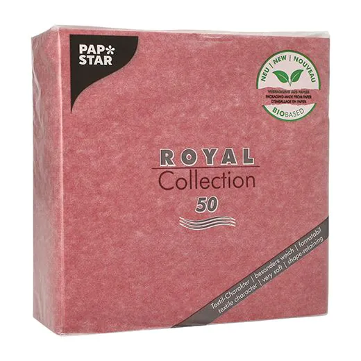 Servietten "ROYAL Collection" 1/4-Falz 40 x 40 cm bordeaux - Bild 3