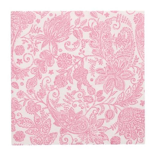 Servietten "ROYAL Collection" 1/4-Falz 40 x 40 cm fuchsia "Paisley" - Bild 1