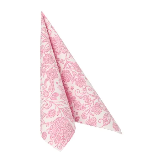 Servietten "ROYAL Collection" 1/4-Falz 40 x 40 cm fuchsia "Paisley" - Bild 2