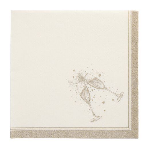 Servietten "ROYAL Collection" 1/4-Falz 40 x 40 cm gold "Festivities" - Bild 1