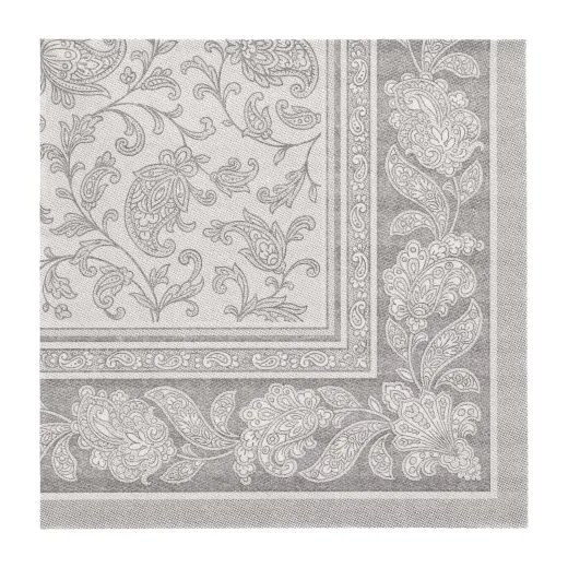 Servietten, "ROYAL Collection" 1/4-Falz 40 x 40 cm grau "Ornaments" - Bild 1
