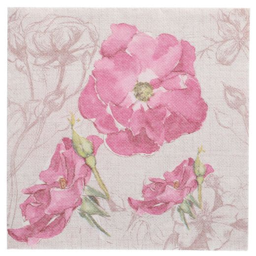 Servietten "ROYAL Collection" 1/4-Falz 40 x 40 cm lila "Blossom" 1