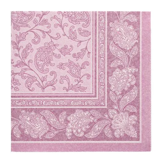 Servietten "ROYAL Collection" 1/4-Falz 40 x 40 cm lila "Ornaments" - Bild 1