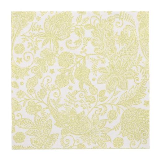Servietten "ROYAL Collection" 1/4-Falz 40 x 40 cm limonengrün "Paisley" - Bild 1